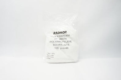 Radnor 64055408 21inch White Polypropylene Bouffants - Pack of 100